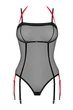 Прозрачное боди с пажами для чулок Obsessive 44/46(M/L) Черный (100915) - изображение 3