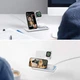 Безпровідна зарядна док-станція Magsafe 4 в 1, 30 Вт з підсвіткою для iPhone Apple Watch AirPods, iWatch, біла - зображення 3