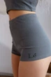 Пижама: кроп-топ и шортики Leinle 50(2XL) Темно-серый (100182) - изображение 4