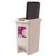 Відро для сміття MVM з кришкою та педаллю BIN-01 10л Бежеве (BIN-01 10L BEIGE) - зображення 2