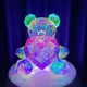 Хрустальный Медвежонок LED ночник с розовым сердцем в подарочной упаковке - изображение 7