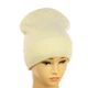 Вязаная шапка лопата на флисе Маричка One-size Молочный - изображение 1