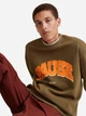 Свитшот оверсайз на флисе мужской H&M 060981416_pause S Хаки (6666000328342) - изображение 4