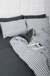 Пододеяльник Moon&Star Ranforce Elite Gray Square Полуторный Евро 160x220 см (MS-870000416) - изображение 3