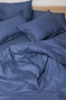 Пододеяльник Moon&Star Satin Stripe Delfi Blue Полуторный Евро 160x220 см (MS-870000421) - изображение 3