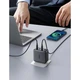 Універсальний зарядний пристрій Ugreen GaN X CD226 100W 3хType-C/1xUSB PD3.0 QC3.0 QC4.0 FCP сірий (40747) - зображення 3