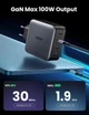 Універсальний зарядний пристрій Ugreen GaN X CD226 100W 3хType-C/1xUSB PD3.0 QC3.0 QC4.0 FCP сірий (40747) - зображення 4