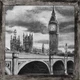 Фоторамка деревянная 25х25 багет: DL1906-08 Серебро с чернением (с глянцевым прозрачным пластиком 0.8мм, двп с ножкой) EmojiFrame - изображение 1