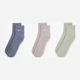 Набор женских носков коротких хлопковых Nike U Nk Evry Pls Csh Ank 132 SX6890-933 34-38 3 пары Разноцветный (196975335015) - изображение 3