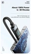 Кабель Essager USB – Type-C PD 100W 7A LED дисплей Швидка зарядка для ноутбуків смартфонів планшетів 1.0 м Black - зображення 6