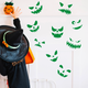 Наклейки на хэллоуин Глаза Привидений декор Happy Pocket набор самоклейка для окон и стен зеленый матовый - изображение 3