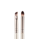 Пензлик для макіяжу брів і повік двосторонній Beauty Luxury Double Eyeshadow Brush MA-17 - изображение 2