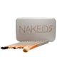 Набор кисточек для макияжа Naked3 из инструментов 12 в металлическом футляре - изображение 1