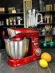 Кухонный комбайн 3 в 1 Rainberg RB-8080 4200Вт красного цвета с функциями : Тестомес , Мясорубка , Блендер , Планетарный миксер - изображение 4