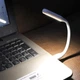 Светодиодный гибкий светильник LED ночник для повербанка компьютера ноутбука USB лампа-фонарик для чтения, Белый - изображение 2
