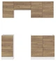Кухня без стільниці 180 Junona Black Red White 180 (K24-JUNONA_MODUL_WER_2/180_BBL) 169949 - зображення 1