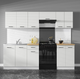 Кухонний гарнітур см зі стільницею Junona Line 240 Black Red White 240 (JUNONA_MODUL_WER_2/240_ZBL) 168707 - зображення 3