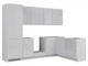 Кутовий кухонний гарнітур см Top Line Black Red White 270x180 169898 - зображення 1