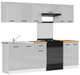 Кухонний гарнітур см зі стільницею Junona Line 240 Black Red White 240 (JUNONA_MODUL_WER_2/240_ZBL) 169954 - зображення 2