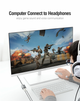 Звуковая карта Vention USB - 2x 3.5мм minijack с поддержкой микрофона 16 бит/48 кГц TRS Наружный Адаптер Стерео AUX 3-пеновый Серый - изображение 8