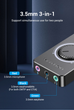 Звуковая карта Vention 0.15м USB - 3x 3.5мм minijack с поддержкой микрофона 16 бит/48 кГц TRS Наружный Адаптер Стерео AUX с управлением громкости Универсальный Черный - изображение 3
