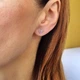 Серебряные серьги гвоздики на закрутках Микки в Розовых Камнях серебро 925 пробы родированное 82905рб 1.23г - изображение 6