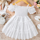 Сарафан для девочки с открытыми плечами Fashion Dress, Белый, 130 см - изображение 1