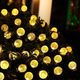 Светодиодная уличная гирлянда "Шарики прозрачные" 40 LED, 8м + переходник, 220V, IP44, Теплый белый - изображение 1