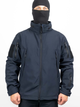 Демісезонна тактична куртка WinTac Soft Shell Stalker Dark Navy Blue XS темно синя - зображення 1