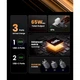 Мережевий зарядний пристрій Ugreen X755 Nexode Pro 65W Сірий (25871) - зображення 6