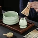 Комплект чаша (Чаван/Тяван) керамическая для приготовления чая матча с подставкой Кусенаоши для венчика часен в подарочной коробке Мятный (KC151M) - изображение 5