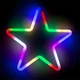 Неоновая LED гирлянда штора Звезды 9шт, 3х0,8м, 220V, 8 режимов, IP44, Мультиколор - изображение 6