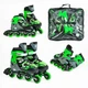 Дитячі розсувні ролики Best Roller 32944-М, PU колеса, розмір 34-37, Зелені - зображення 2