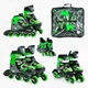 Детские раздвижные ролики Best Roller 16540-S, PU колеса, размер 28-32, Зеленые - изображение 2