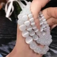 Браслет из натурального камня Белый кошачий глаз 8 мм - изображение 8