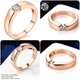 Кольцо с кубическим цирконом в форме бриллианта "Золотая классика" Xuping Jewelry медзолото 18К размер 19 мм упаковано в бархатную коробочку (9730) - изображение 8