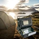 Портативная туристическая газовая плита обогреватель с подставкой для посуды ART 8223 1.3 кВт 2 в 1 Черная - изображение 1
