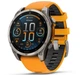 Смарт-часы Garmin Fenix 8 47 mm AMOLED Sapphire, Titanium with Spark orange/graphite silicone band (010-02904-11) - изображение 1