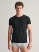 Набор футболок нательных мужских хлопковых GANT C-Neck T-Shirt 2-Pack 900002008-111 S 2 шт Белый/Черный (7325707122408) - изображение 2