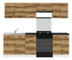 Кухонний гарнітур см зі стільницею Junona Line 240 Black Red White 240 (JUNONA_MODUL_WER_2/240_ZBL) 169953 - зображення 1