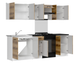 Кухонний гарнітур см зі стільницею Junona Line 240 Black Red White 240 (JUNONA_MODUL_WER_2/240_ZBL) 169953 - зображення 3