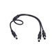 Кабель-раздвоитель DC Male на 2xDC Male 5.5x2.1mm 30cm с перемычкой / 0.3m Black (делитель, сплиттер) - изображение 1
