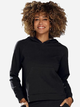 Bluza damska z kapturem kangurka DKaren Hoodie Seattle L Czarna (5903251457683) - obraz 1