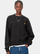 Bluza damska bez kaptura Carhartt WIP American Script Sweatshirt W I033649-89XX S Czarna (4064958867166) - obraz 1