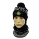 Молодіжний комплект зимова шапка з помпоном + снуд Стон Айленд (Stone Island) one-size Чорно-сірий - зображення 1