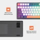 Ультракомпактна MAMBASNAKE K3 Pro Mini дротова 98-клавішна механічна клавіатура з RGB, спіральний кабель USB Type-C, та ергономічна ігрова миша 6400 DPI. Блакитні світчі. Колір - Чорний. Розкладка ( ENG - UA ) - зображення 4