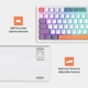 Ультракомпактна MAMBASNAKE K3 Pro Mini дротова 98-клавішна механічна клавіатура з RGB, спіральний кабель USB Type-C, металевий авіаційний пружинний роз’єм TPU. Червоні світчі. Колір - Білий. Розкладка ( ENG - UA) - зображення 4