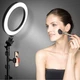 Комплект блогера Кольцевая лампа 26 см + штатив 150 см Ring fill light - изображение 3