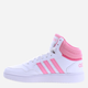 Tenisówki młodzieżowe dla dziewczynki adidas Hoops 3.0 Mid K IG3716 38 Biały/Różowy (4066759020719) - obraz 2