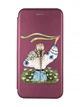 Чохол-книжка з малюнком для iPhone 11 Бордовий :: Дівчина зі стрічкою (принт 17) - зображення 1